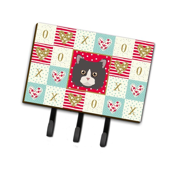 Carolines Treasures 6 x 2 x 9 in. Poodle Cat Love Leash or Key Holder CK5150TH68 - main